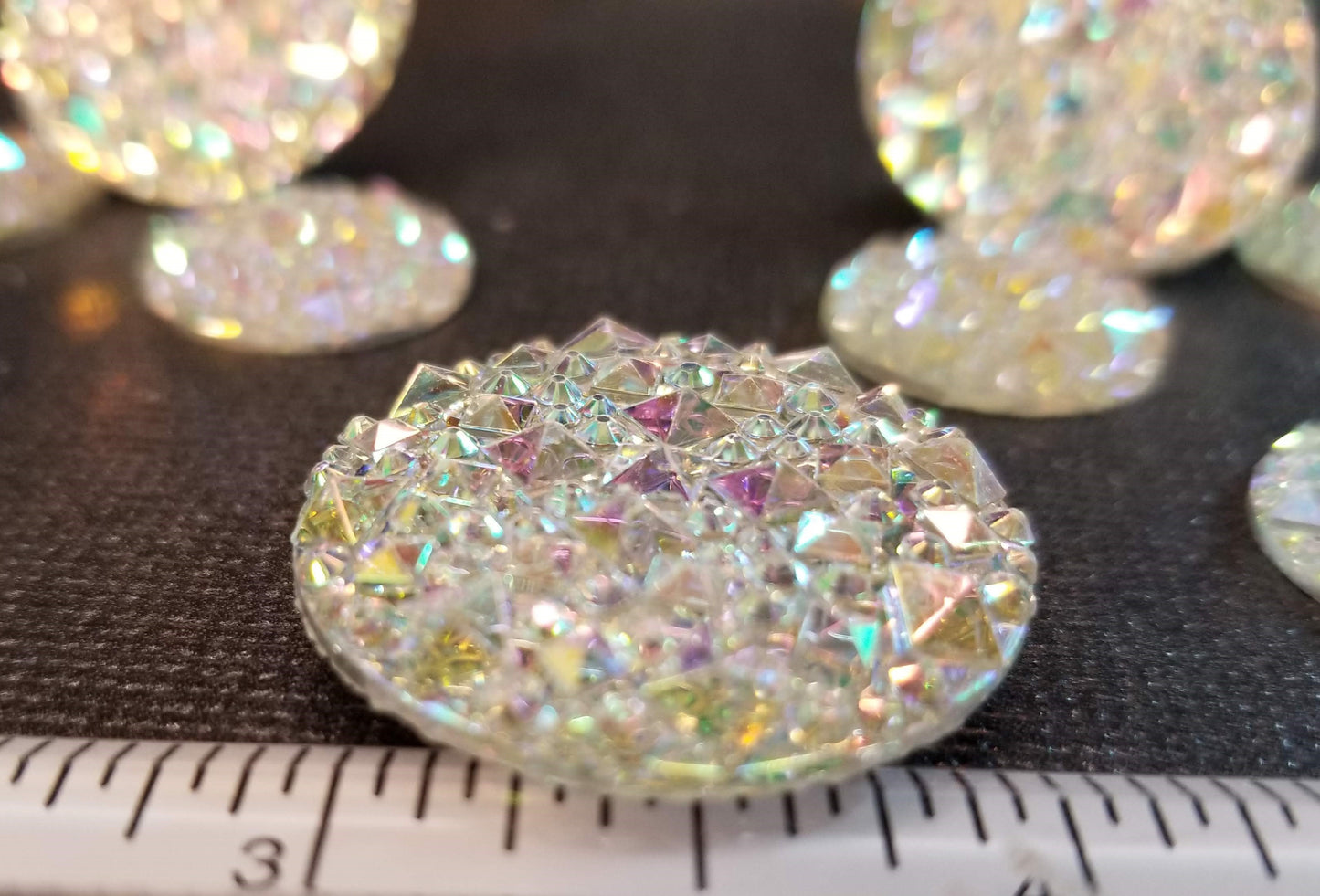 Cover Minder, Round, Simulated Rhinestone Surface in 2 sizes