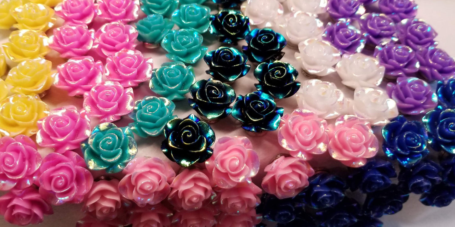 Rose Cover Minders, Aurora Borealis Coating, 20mm