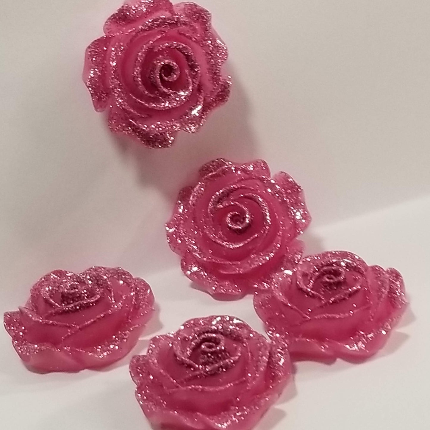 Rose Cover Minders, Rich Glitter Enhanced Colors, 25mm