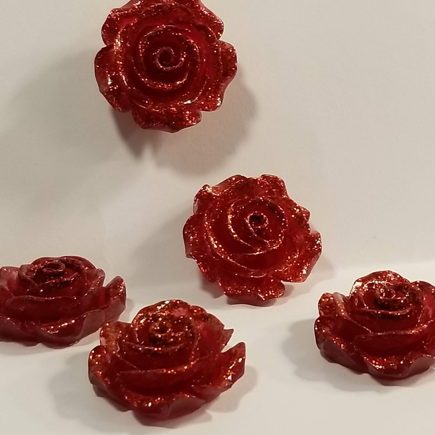 Rose Cover Minders, Rich Glitter Enhanced Colors, 25mm
