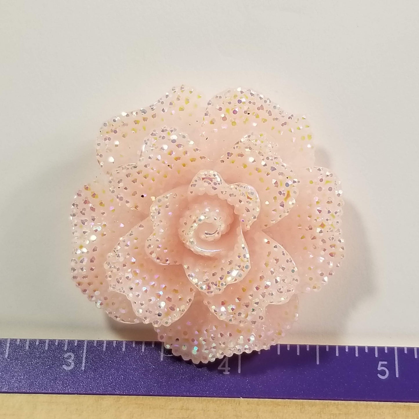 Rose Cover Minders, Extra Large 45mm, Rhinestone Surface Effect, Aurora Borealis