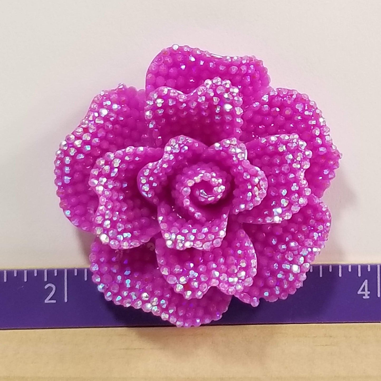 Rose Cover Minders, Extra Large 45mm, Rhinestone Surface Effect, Aurora Borealis
