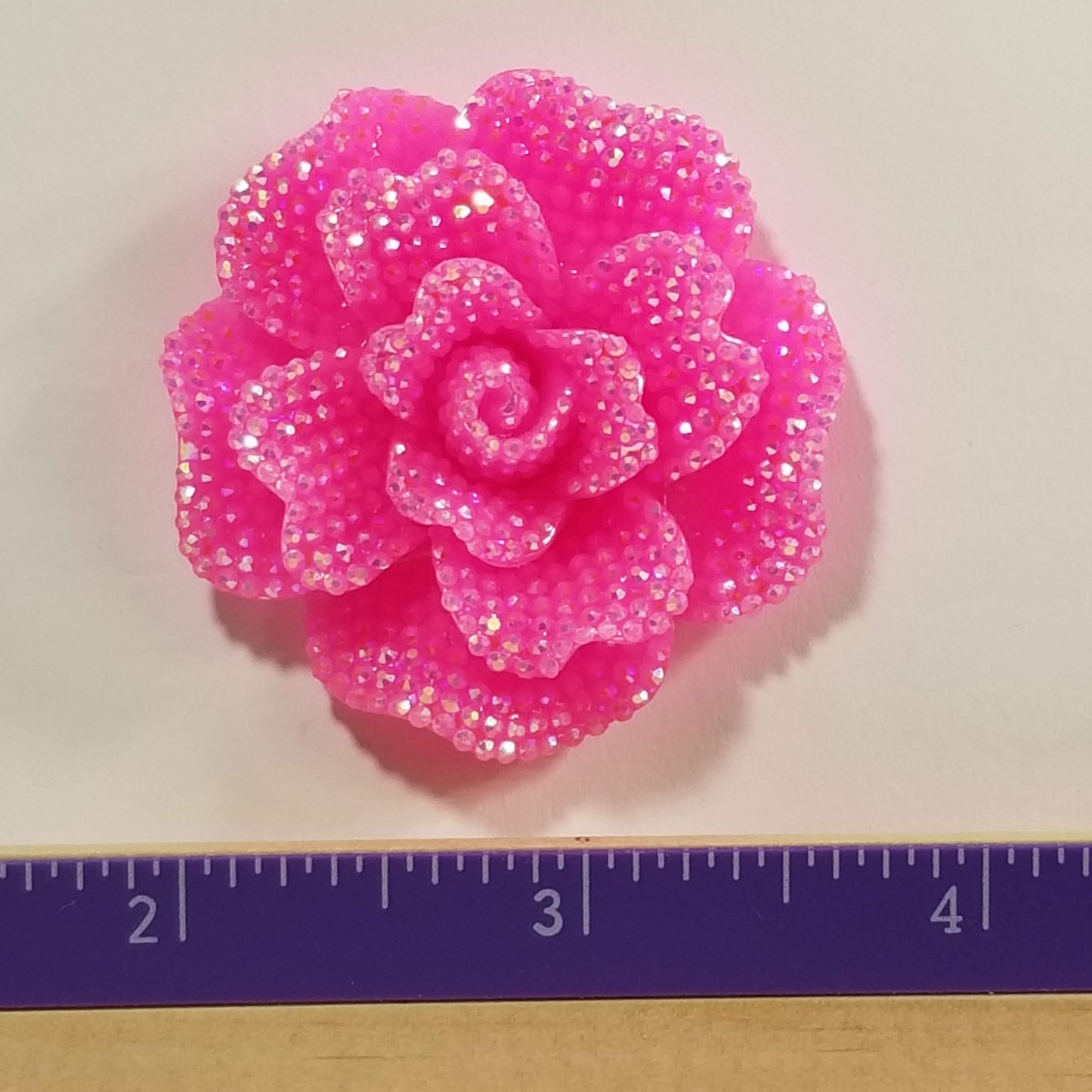 Rose Cover Minders, Extra Large 45mm, Rhinestone Surface Effect, Aurora Borealis