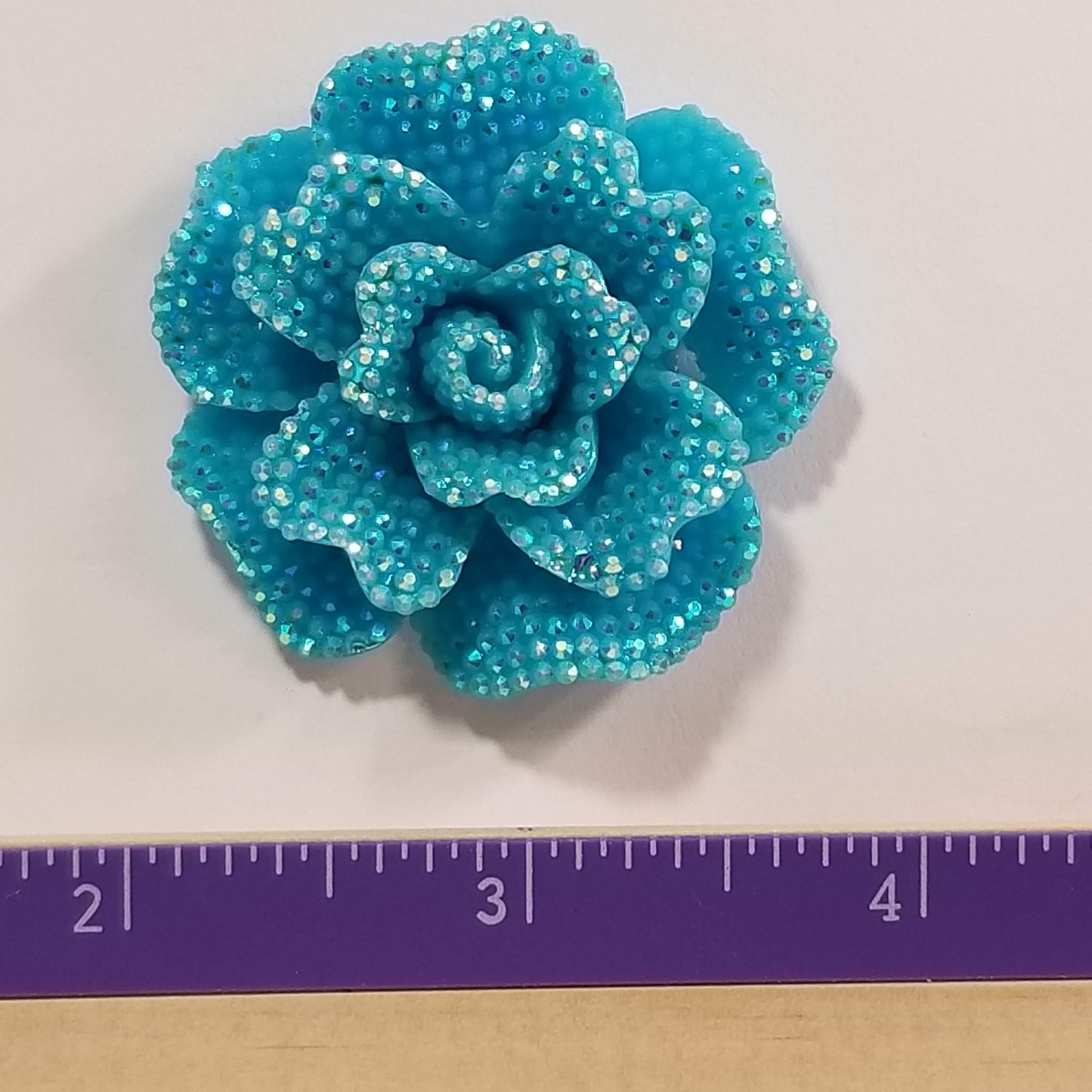 Rose Cover Minders, Extra Large 45mm, Rhinestone Surface Effect, Aurora Borealis