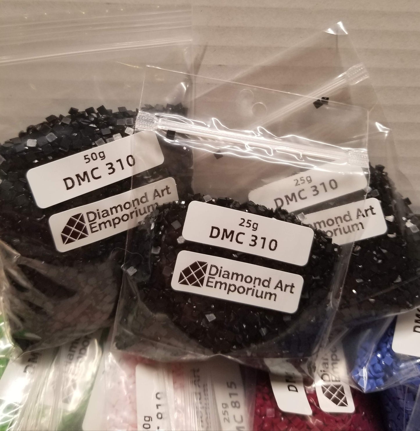 Square Acrylic Diamonds (Group 1) DMC Colors 153 154 165 166 169 221 223 301 310 315