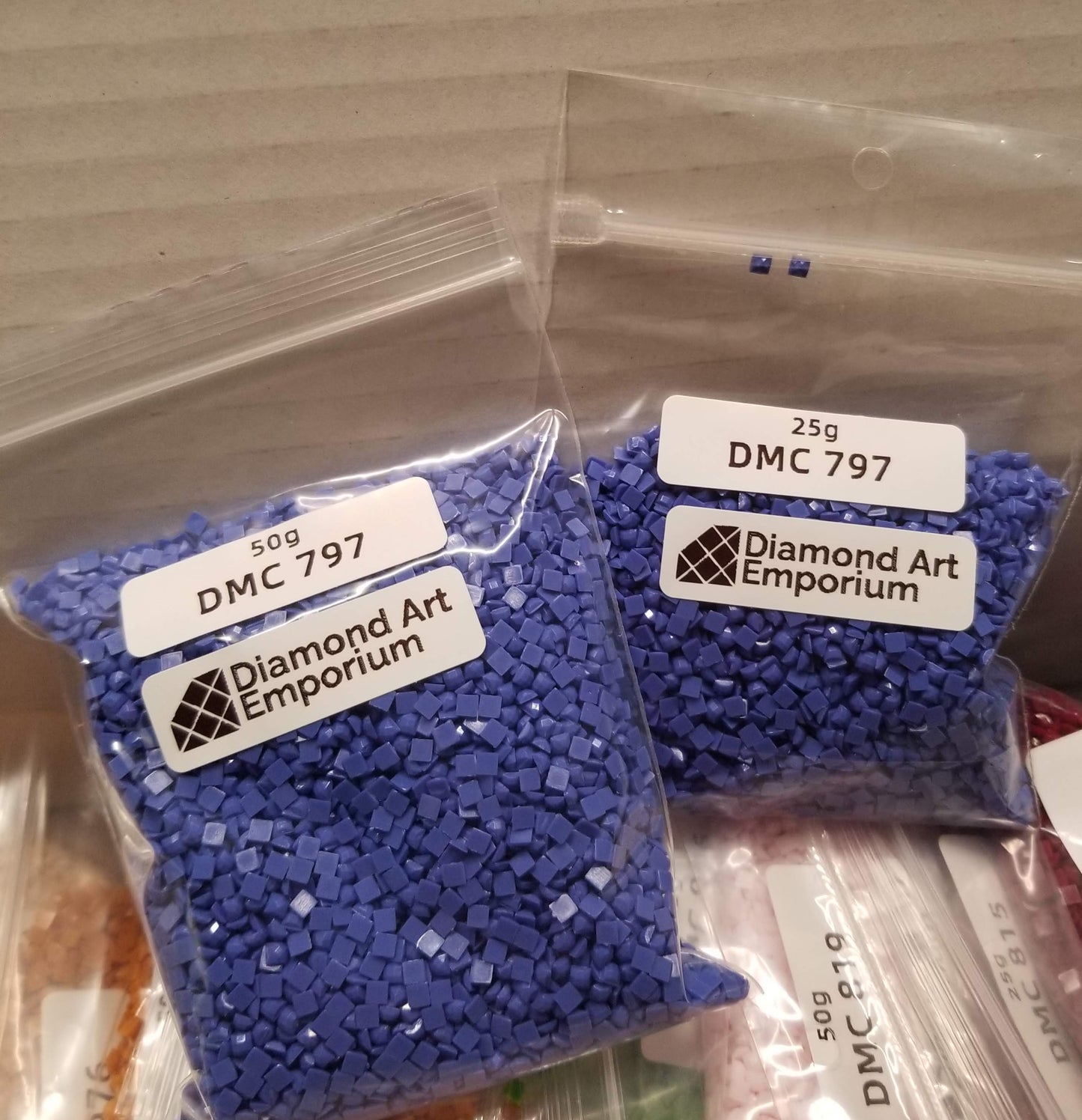 Square Acrylic Diamonds (Group 5) DMC Colors 778 779 780 782 794 797 815 819 834 838