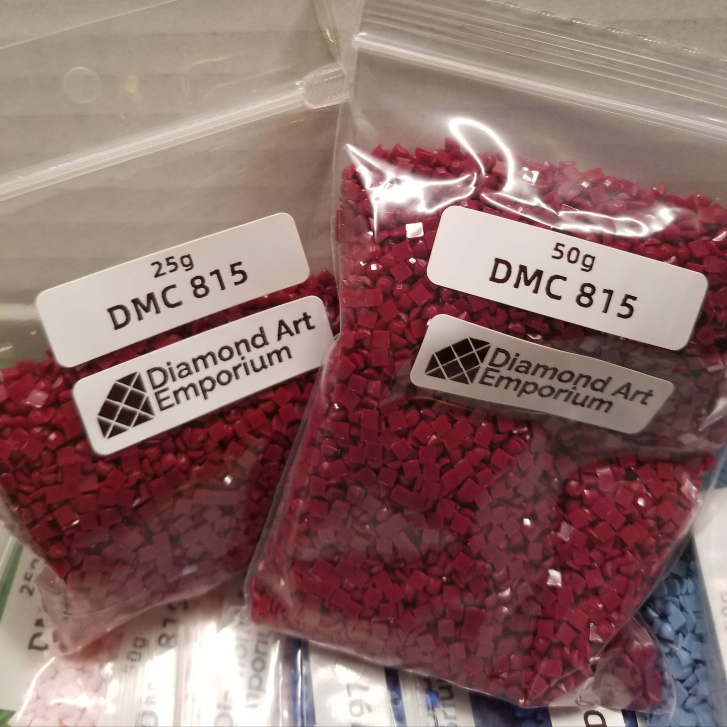 Square Acrylic Diamonds (Group 5) DMC Colors 778 779 780 782 794 797 815 819 834 838
