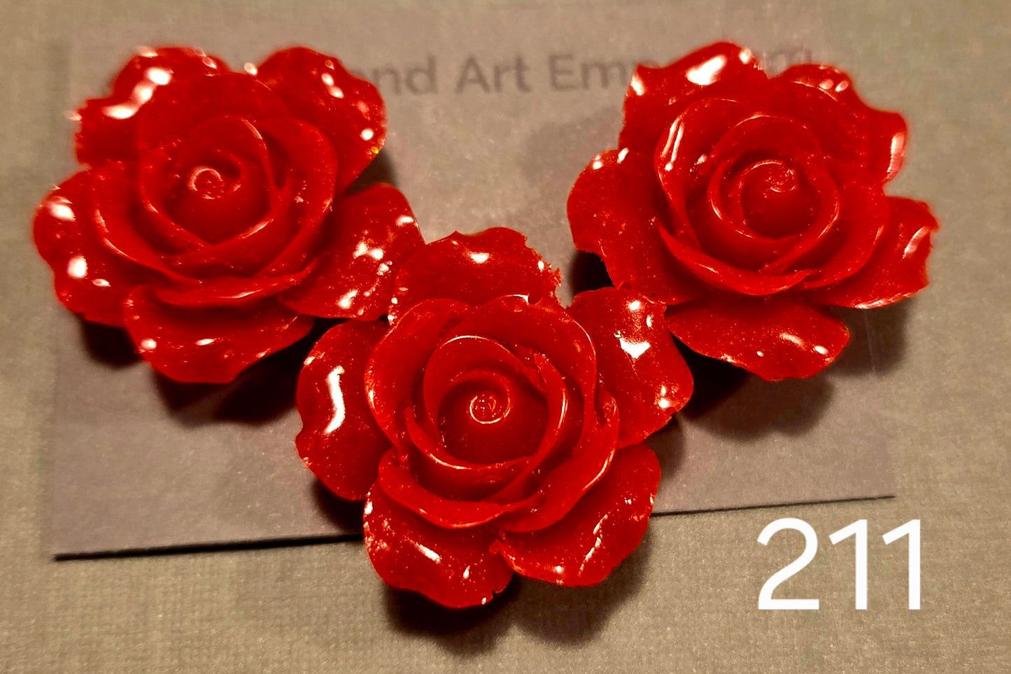 Rose Cover Minders, Locally Poured Resin, package of 3, exclusive colors and finishes
