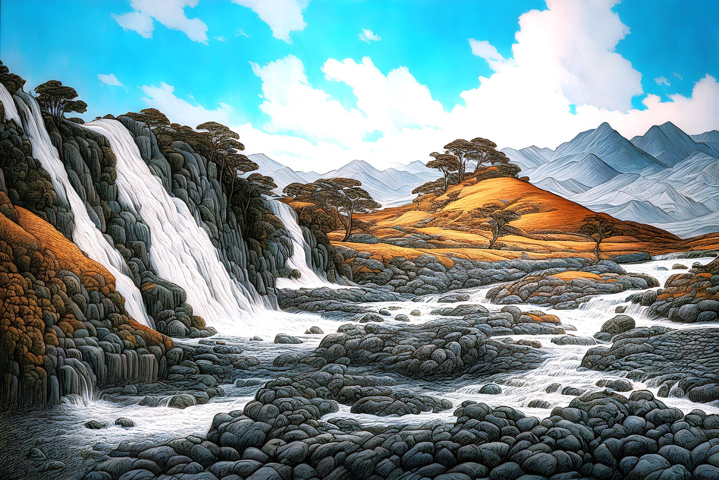Landscapes 18, a large format Diamond Painting Kit available by special order, from Diamond Art Emporium.