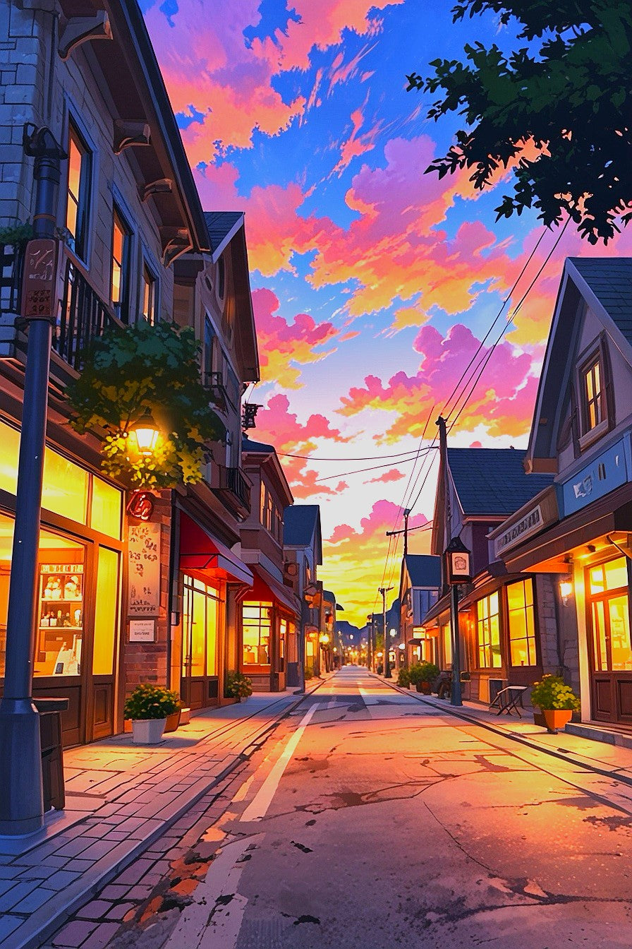 Main Street, by Kristin S Block, a diamond painting kit from Diamond Art Emporium