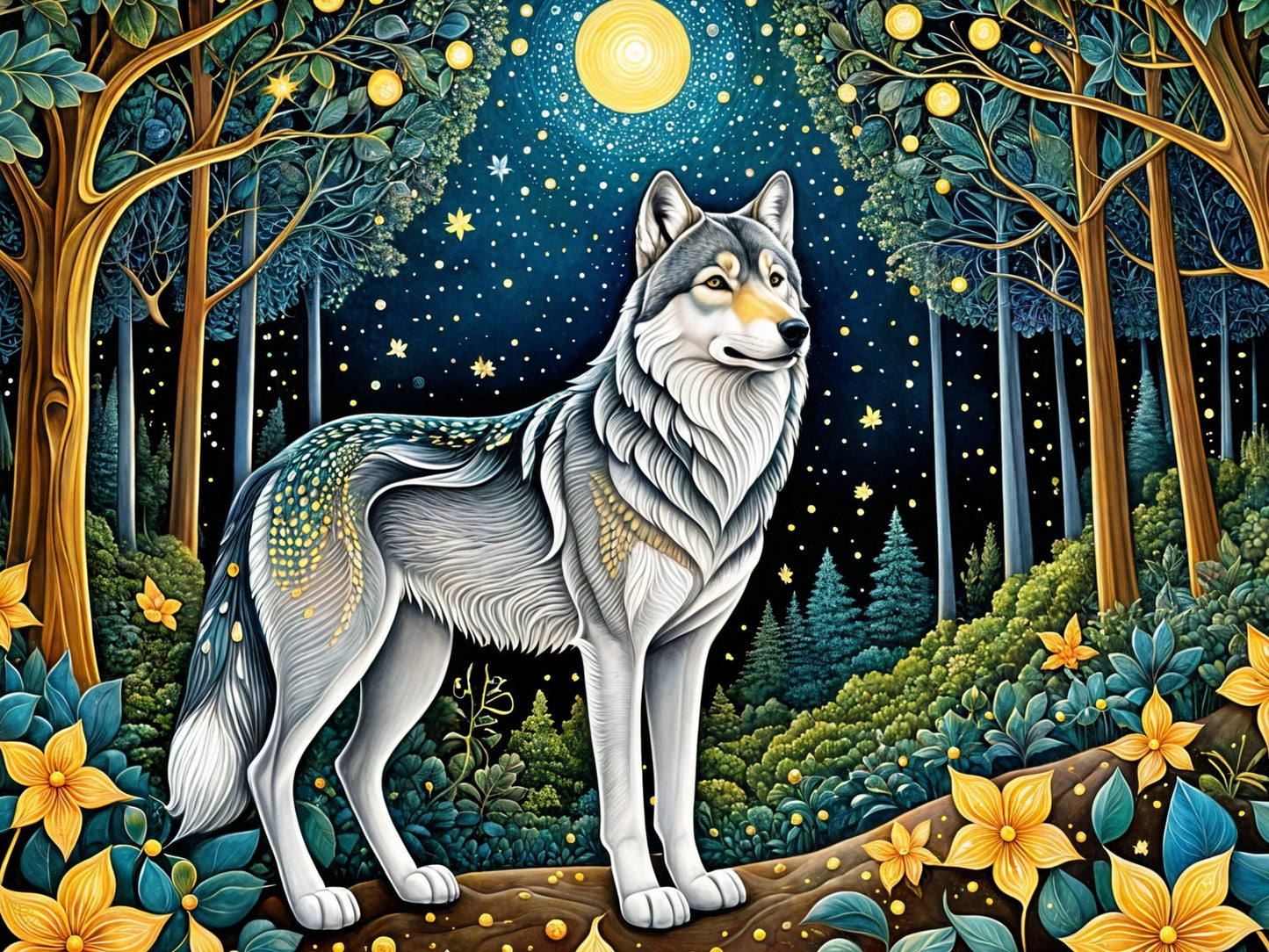 Vigilant, a large format Diamond Painting Kit available by special order, from Diamond Art Emporium.