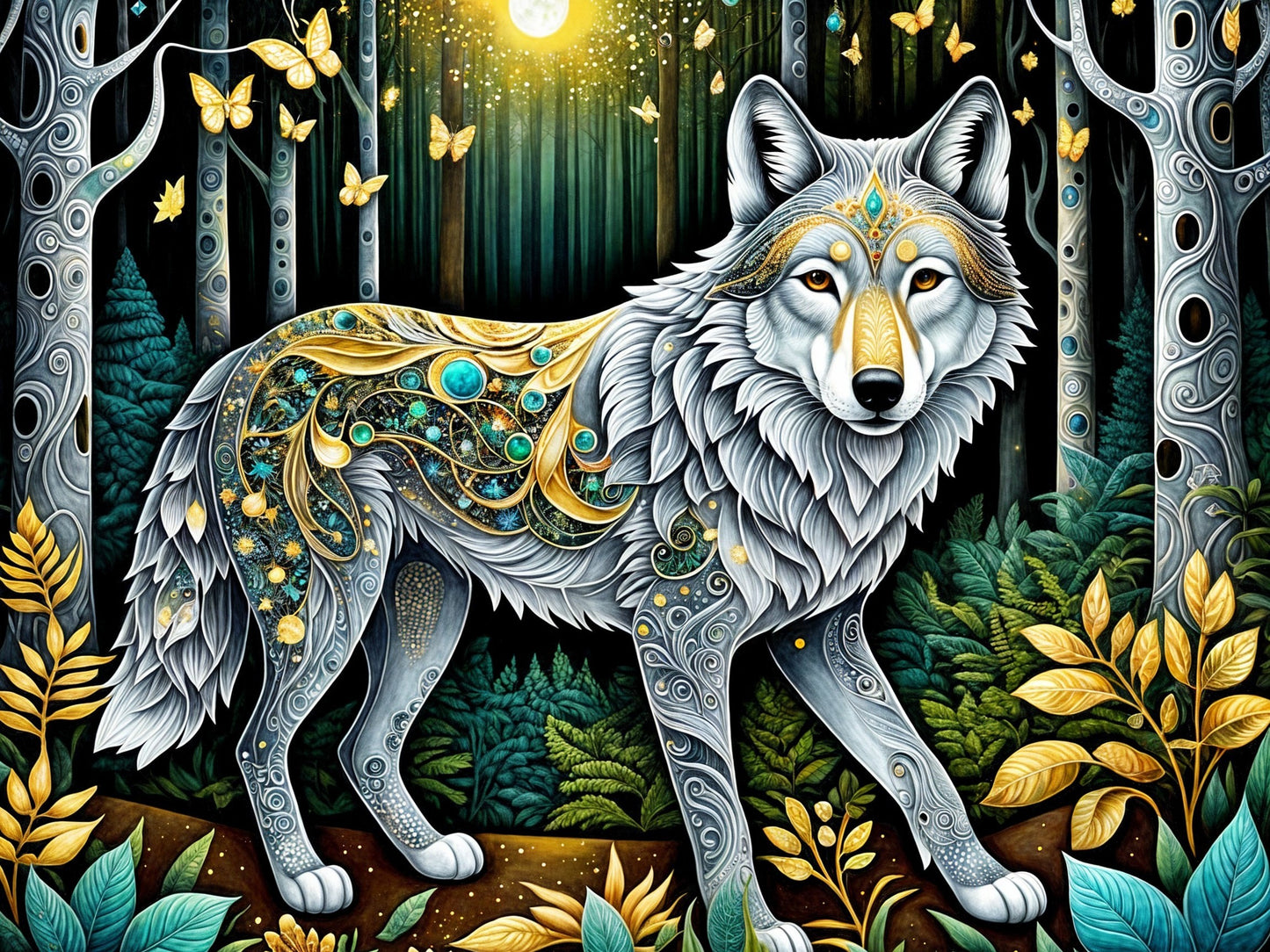 The Watcher, a large format Diamond Painting Kit available by special order, from Diamond Art Emporium.