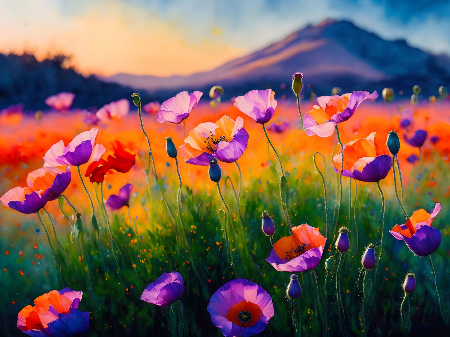 Floral 35, a large format Diamond Painting Kit available by special order, from Diamond Art Emporium.