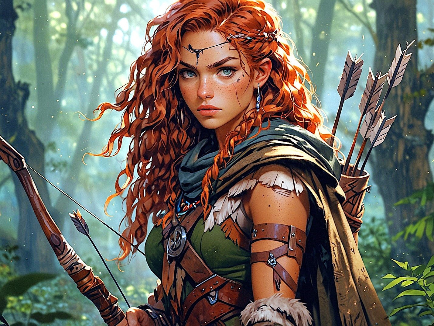 The Huntress, a large format Diamond Painting Kit available by special order, a KSB exclusive image for Diamond Art Emporium.