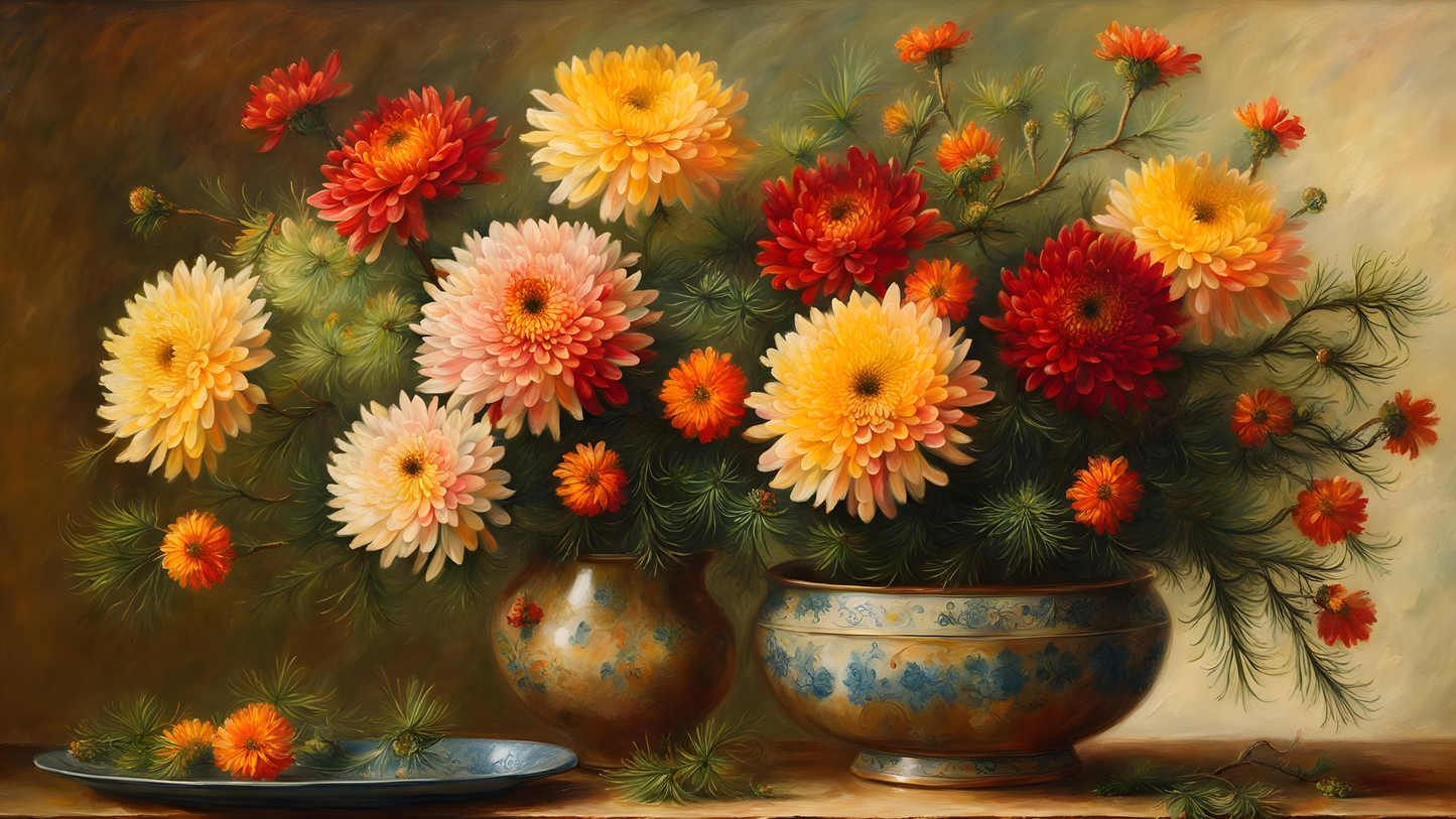 Floral 87, a large format Diamond Painting Kit available by special order, from Diamond Art Emporium.