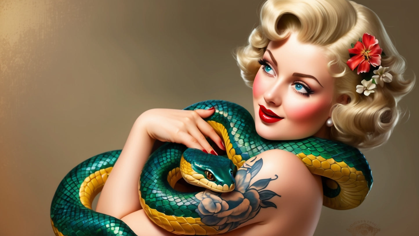 Snakes 15, a large format Diamond Painting Kit available by special order, an exclusive KSB original image for Diamond Art Emporium