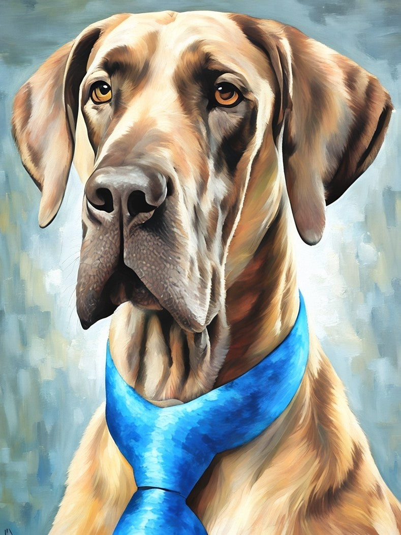 Bruce the Great Dane, a diamond painting kit, original art by Diamond Art Emporium