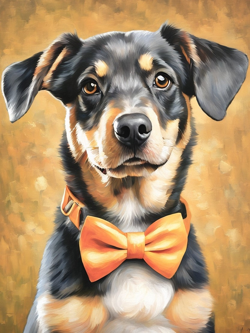 Cowboy a Mixed Breed, a diamond painting kit, original art by Diamond Art Emporium