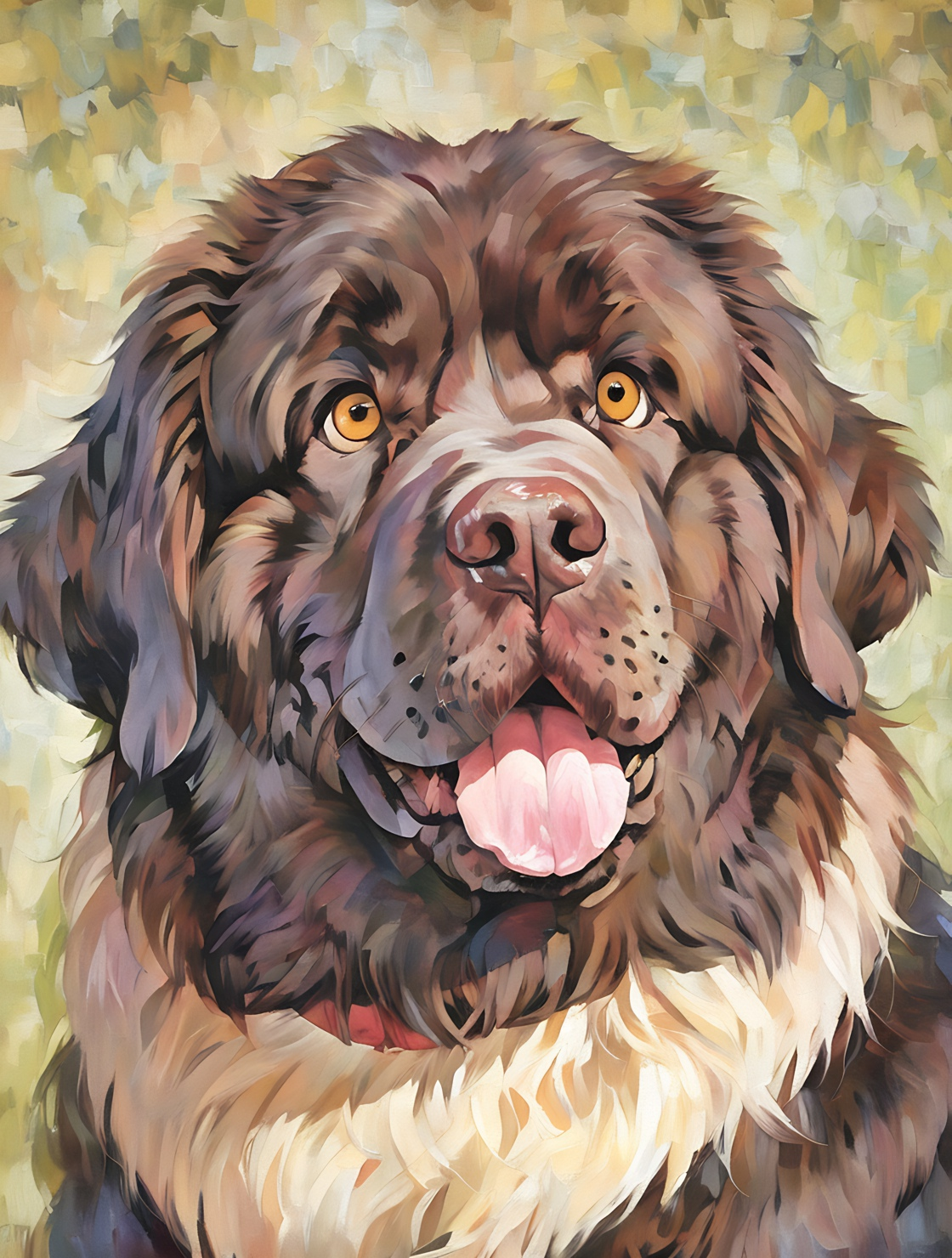Maddie the Newfoundland, a diamond painting kit, original art by Kristin S Block and Diamond Art Emporium