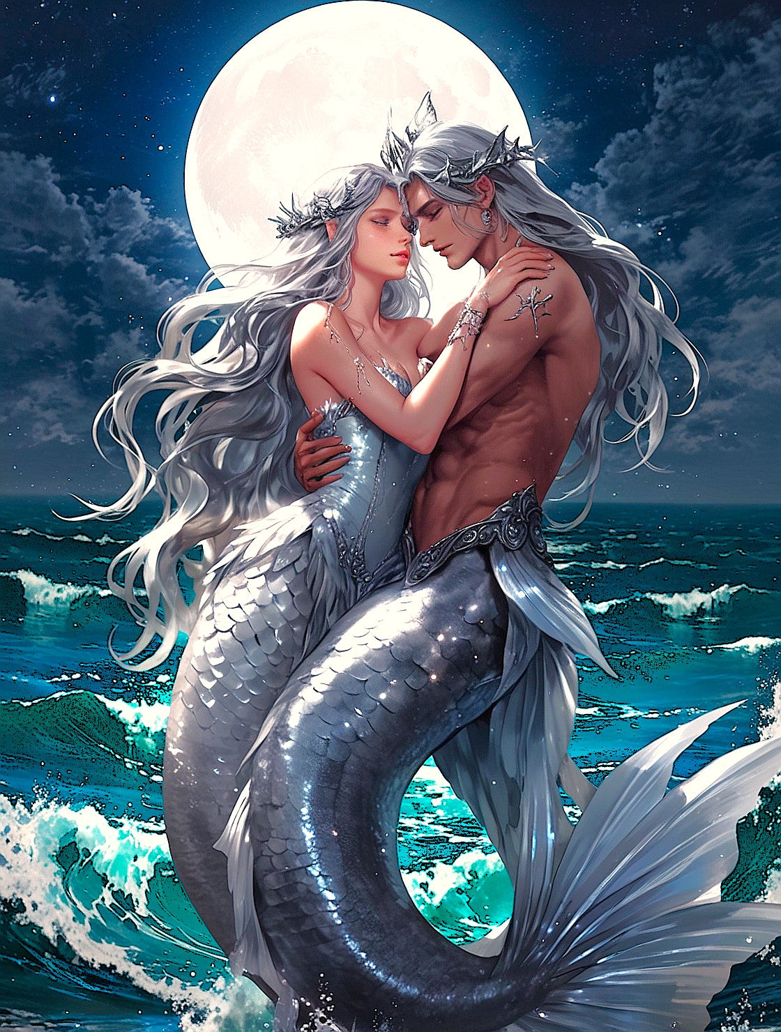 Mermaid Moon, by Kristin S Block, a Diamond Art Emporium Exclusive