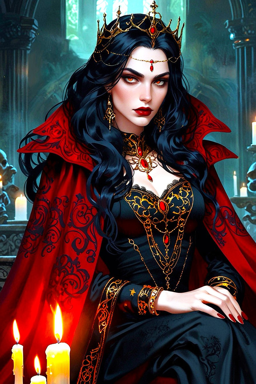 The Vampire Queen, by Kristin S Block a diamond painting kit from Diamond Art Emporium