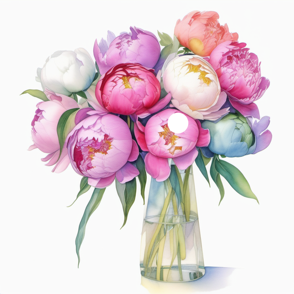 Peony Bouquet, a large format Diamond Painting Kit available by special order, a Diamond Art Emporium Exclusive