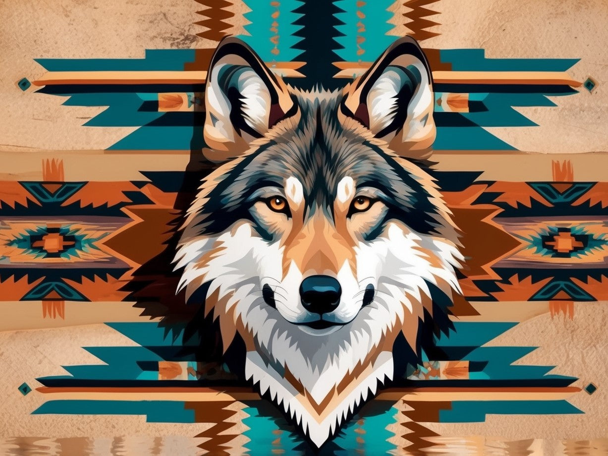 Wolf Crest, by Kristin S Block, a large format Diamond Painting Kit available by special order.