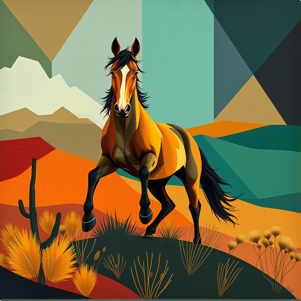 Wild Horse, a large format diamond painting kit, a Diamond Art Emporium exclusive.