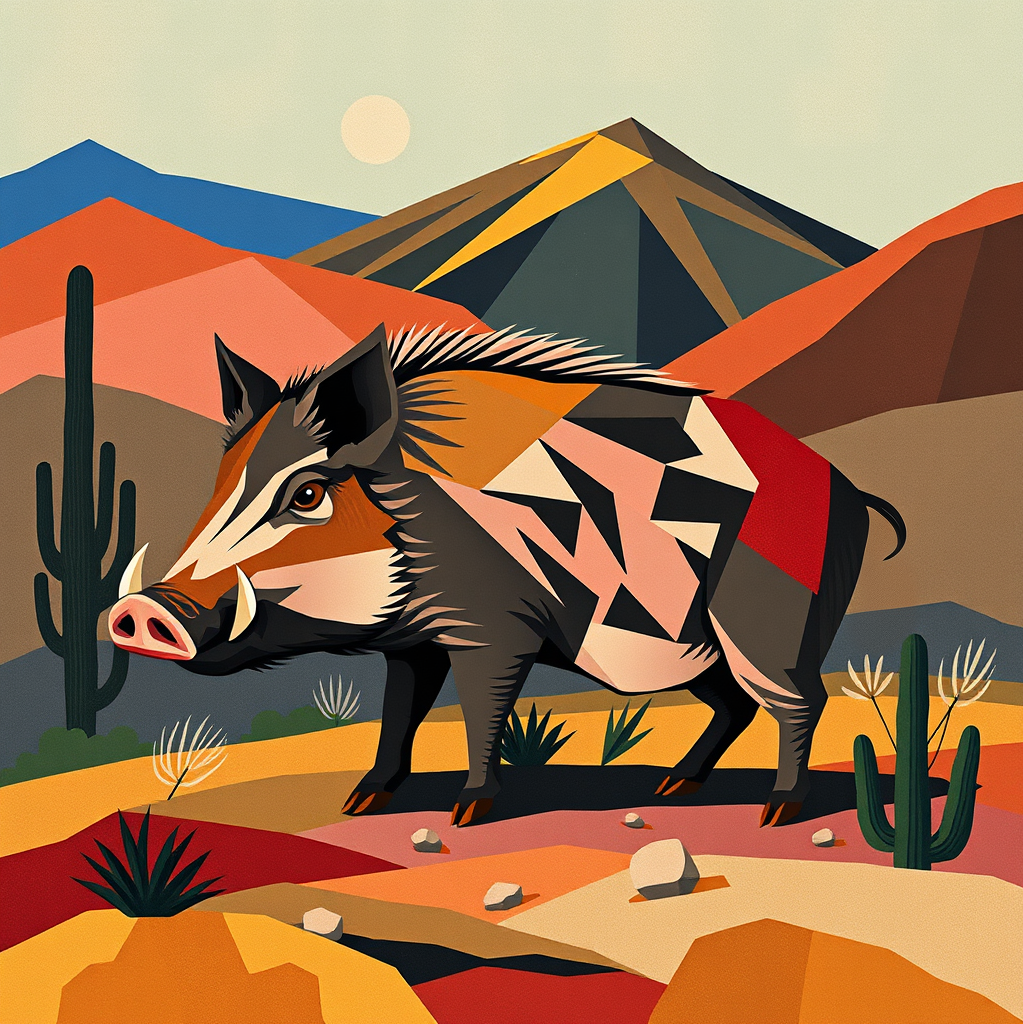 Wild Pig, a large format diamond painting kit, a Diamond Art Emporium exclusive.