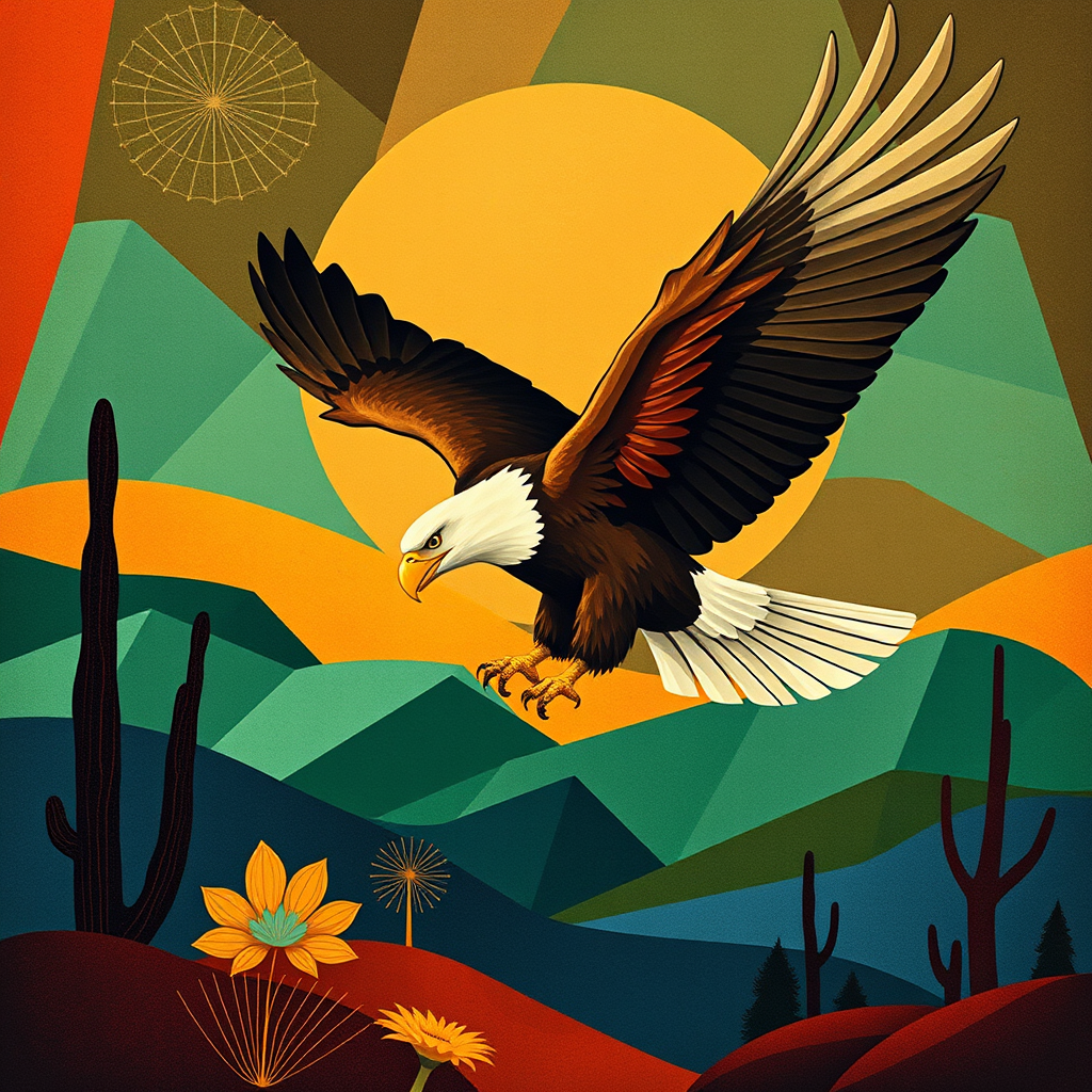 Bald Eagle, a large format diamond painting kit, a Diamond Art Emporium exclusive.