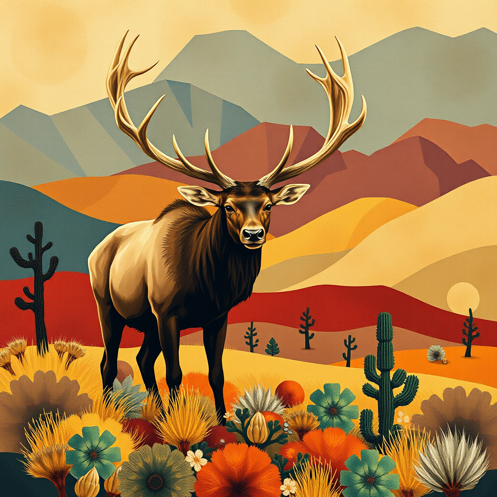 Bull Elk, a large format diamond painting kit, a Diamond Art Emporium exclusive.
