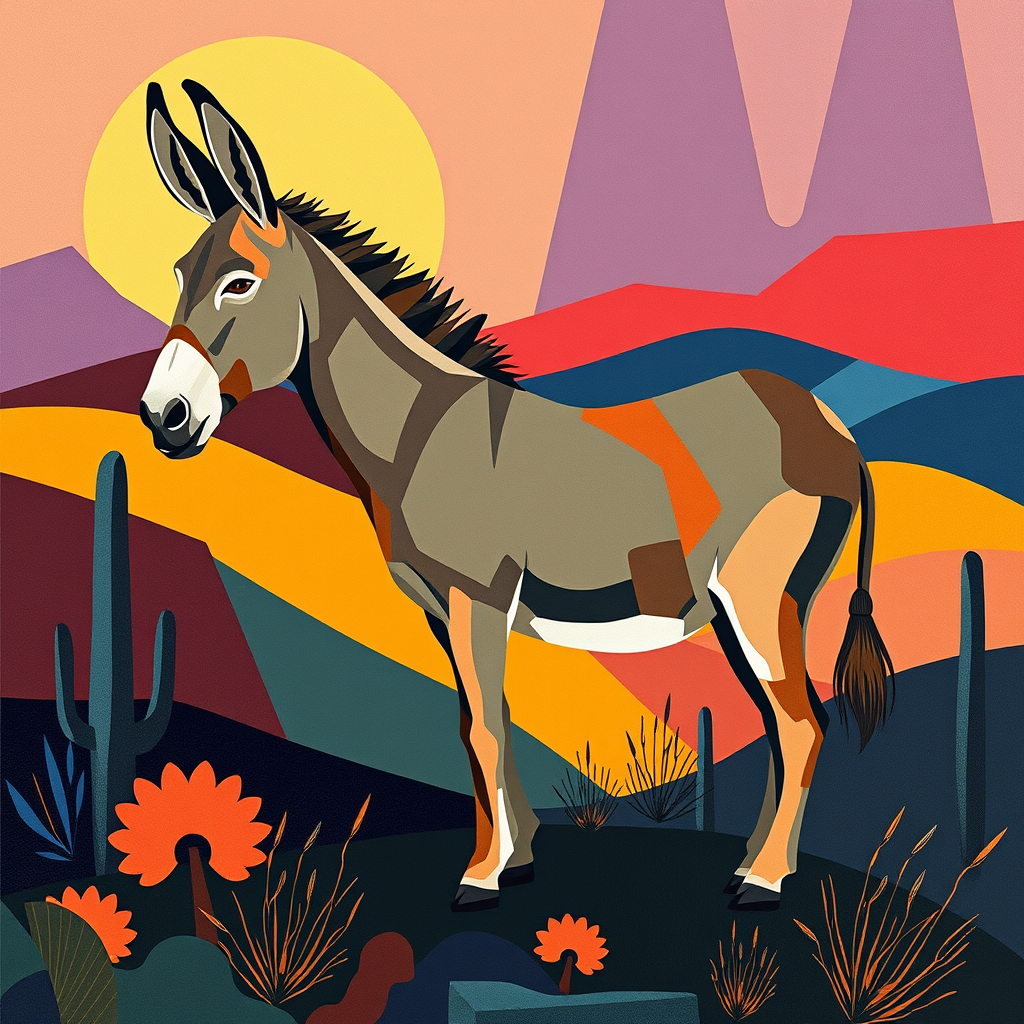 Donkey, a large format diamond painting kit, a Diamond Art Emporium exclusive.