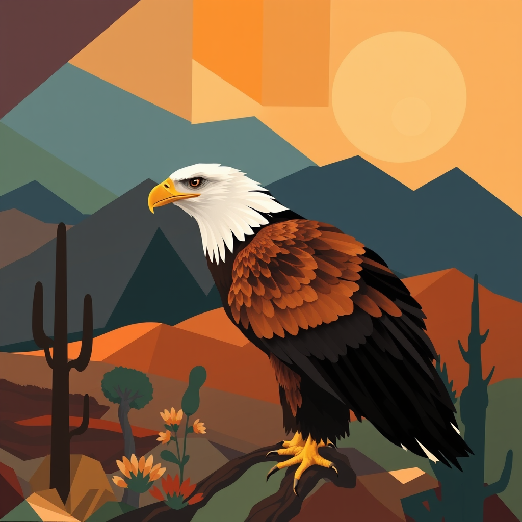 Eagle, a large format diamond painting kit, a Diamond Art Emporium exclusive.