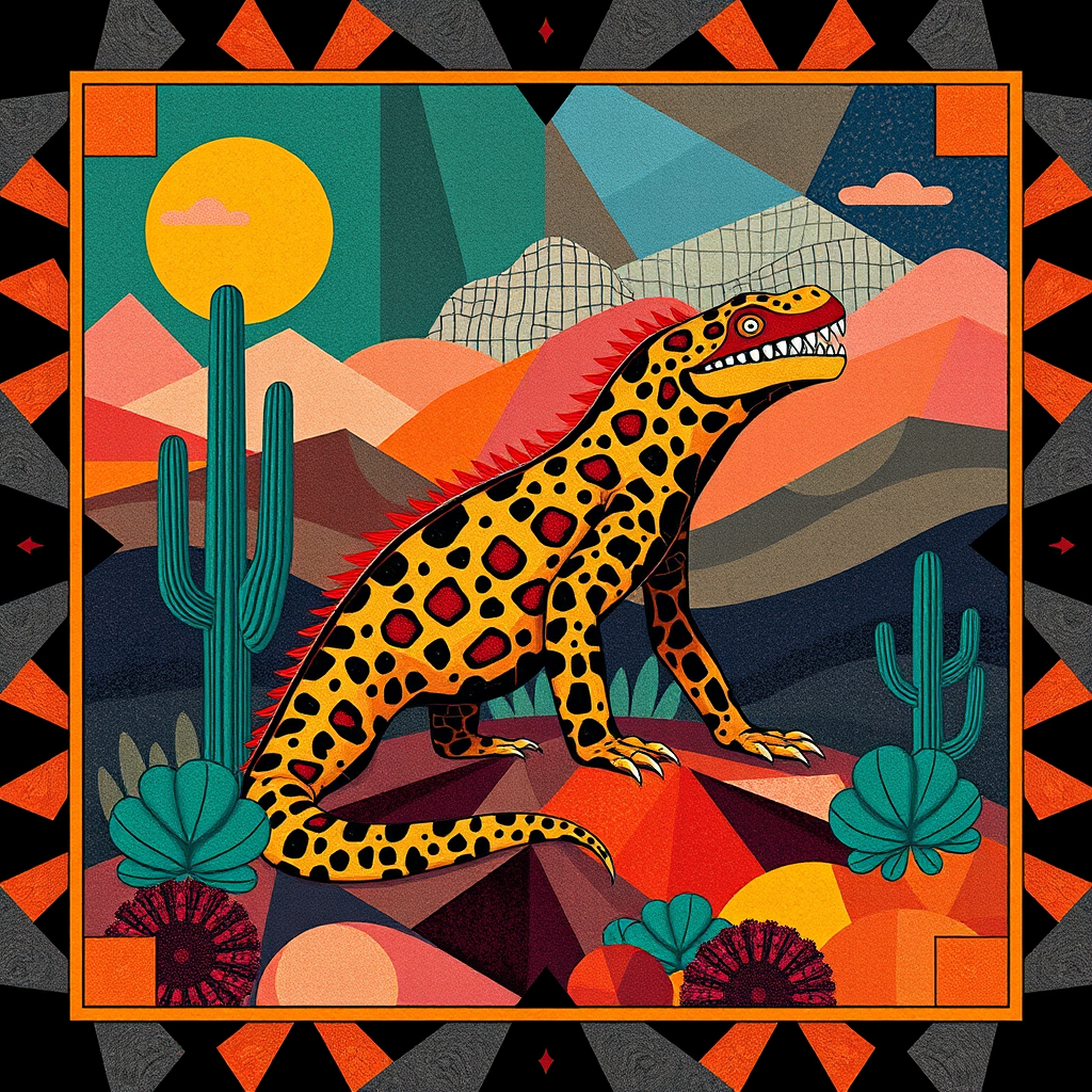 Gila Monster, a large format diamond painting kit, a Diamond Art Emporium exclusive.