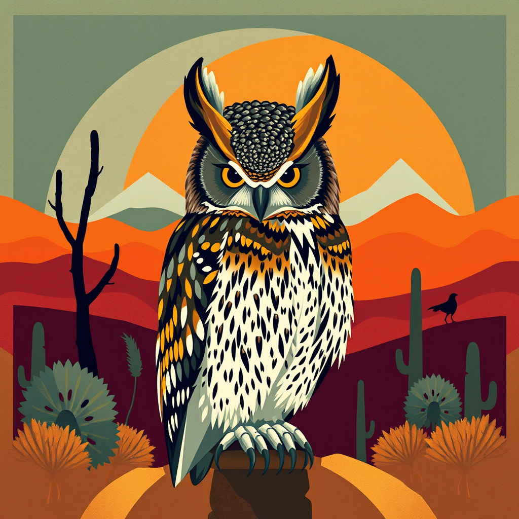 Great Horned Owl, a large format diamond painting kit, a Diamond Art Emporium exclusive.