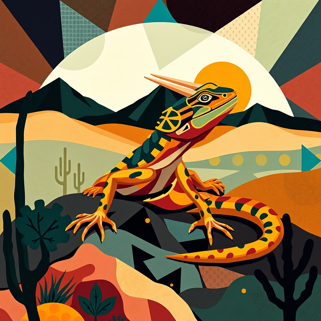 Horned Lizard, a large format diamond painting kit, a Diamond Art Emporium exclusive.