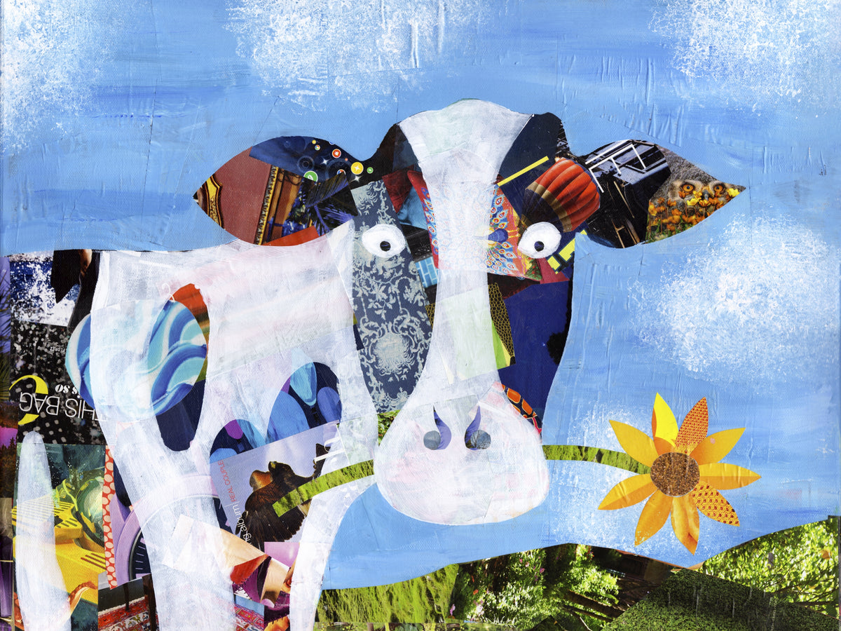 Cow, Large Format Premium Diamond Painting Kit, Choose Resin Square or Acrylic Round Diamonds