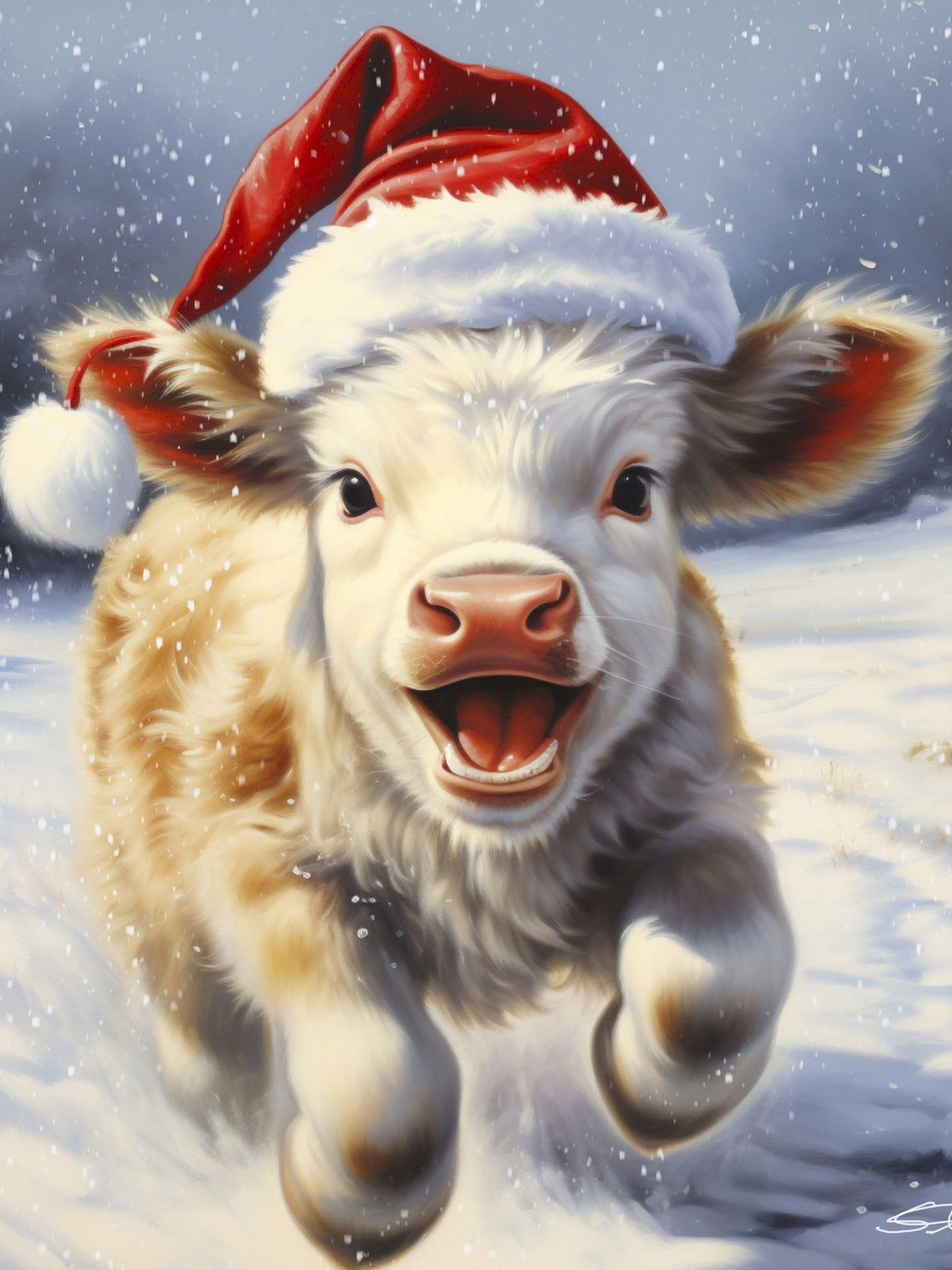 Christmas Fun, Large Format Premium Diamond Painting Kit, Choose Resin Square or Acrylic Round Diamonds