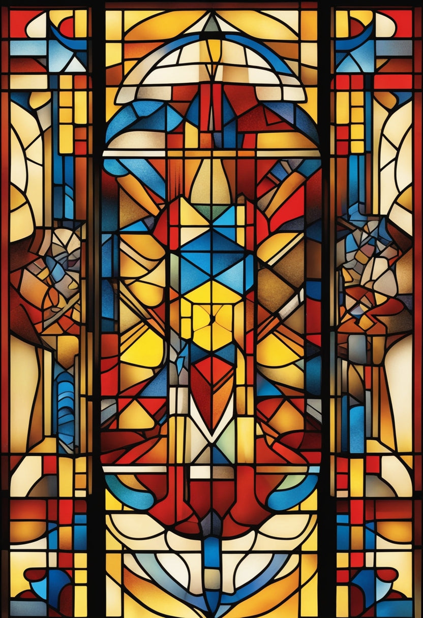 Stained Glass Clearance, Premium Diamond Painting Kit Ready to Ship