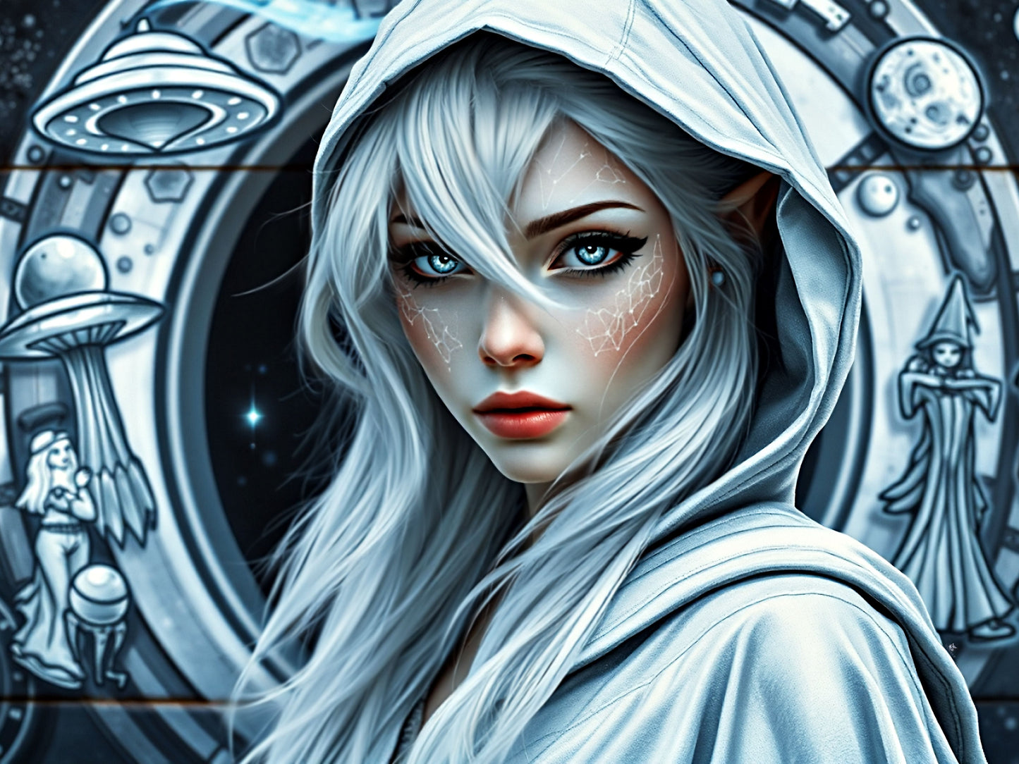 Felicia, a large format Diamond Painting Kit available by special order, a WandererDee exclusive image for Diamond Art Emporium.