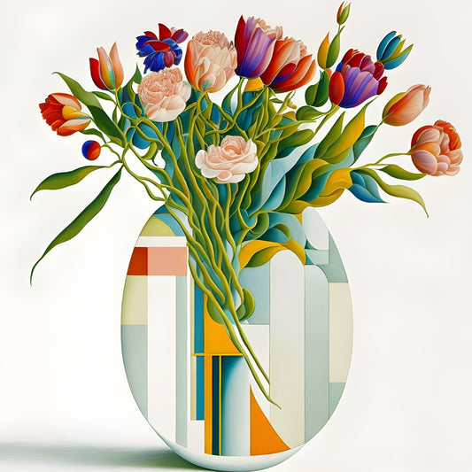 Floral 02, a large format Diamond Painting Kit available by special order, from Diamond Art Emporium.