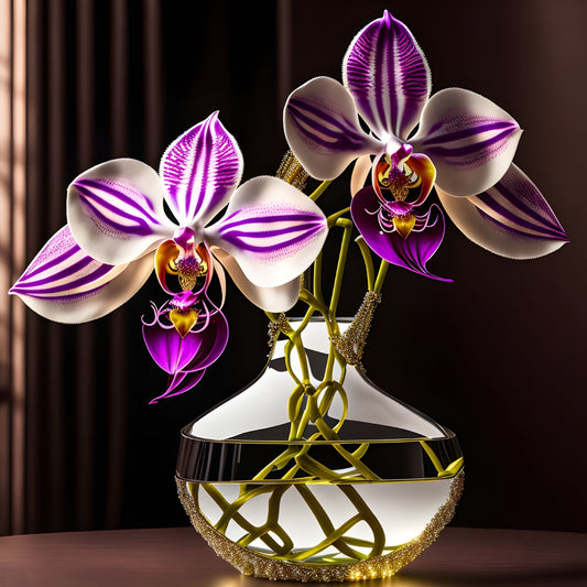 Purple Orchid, a large format Diamond Painting Kit available by special order, from Diamond Art Emporium.