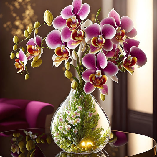 Floral 09, a large format Diamond Painting Kit available by special order, from Diamond Art Emporium.
