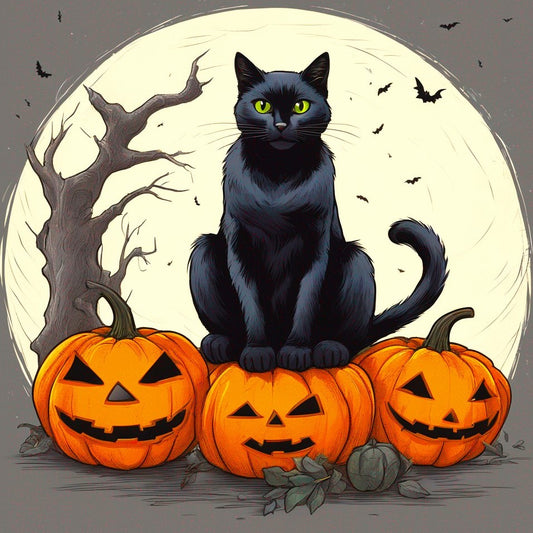Halloween Greetings, a large format Diamond Painting Kit available by special order