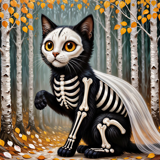 Meowcula, Large Format Premium Diamond Painting Kit, Choose Resin Square or Acrylic Round Diamonds
