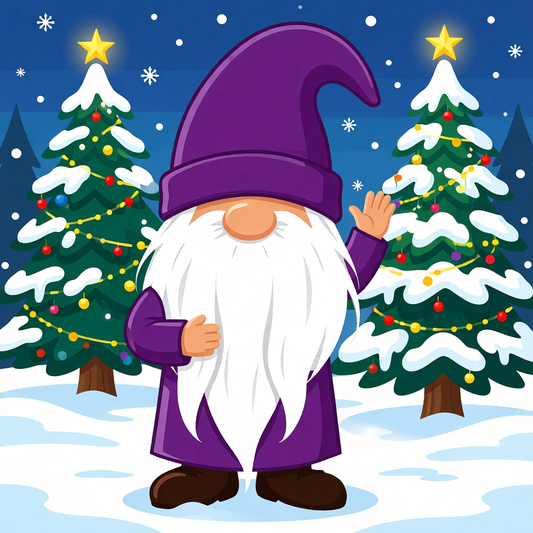 Christmas Gnome | Compact Premium Diamond Painting Kit, 40x40cm