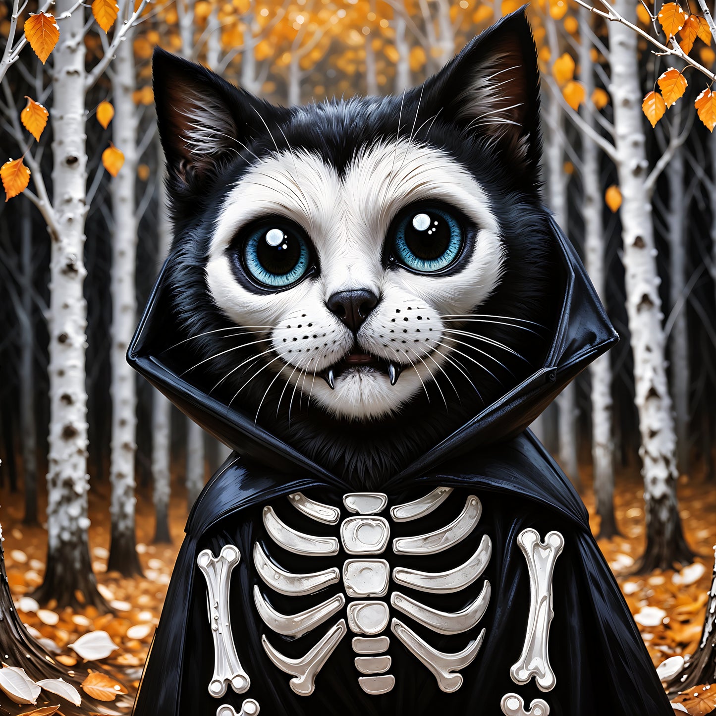 Count Skelipurr, Large Format Premium Diamond Painting Kit, Choose Resin Square or Acrylic Round Diamonds