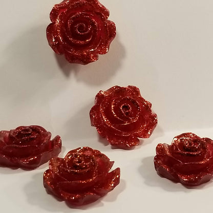 Rose Cover Minders,  Rich Glitter Enhanced Colors, 25mm