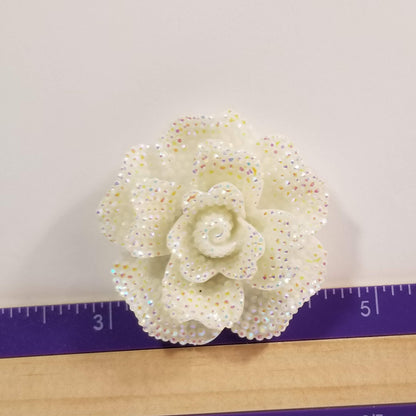 Rose Cover Minders,  Extra Large 45mm, Rhinestone Surface Effect, Aurora Borealis