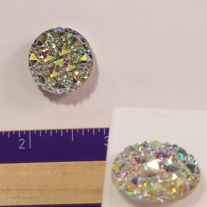 Cover Minder, Round, Simulated Rhinestone Surface  in 2 sizes
